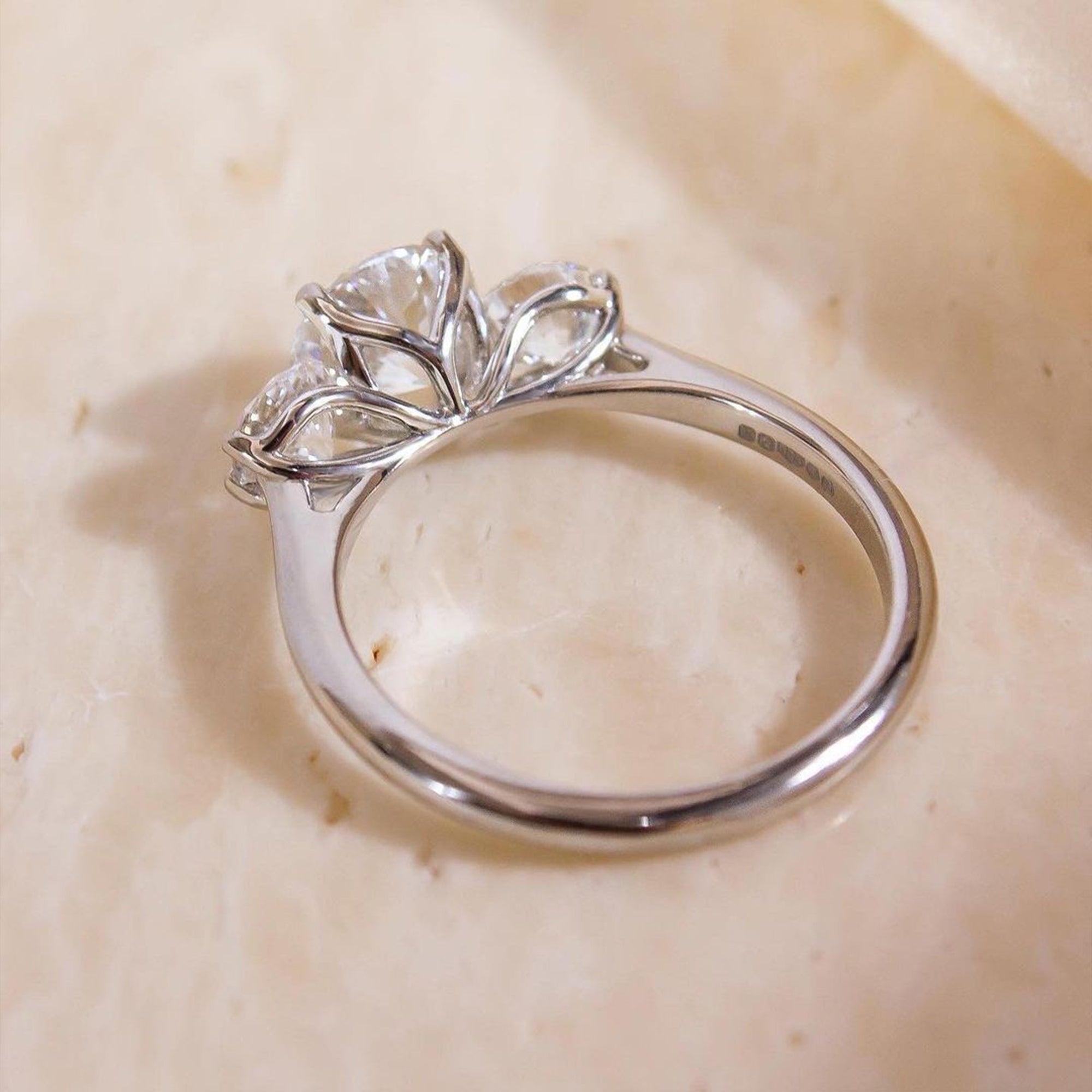 Three-Stone Moissanite Engagement Ring - Triple Brilliance